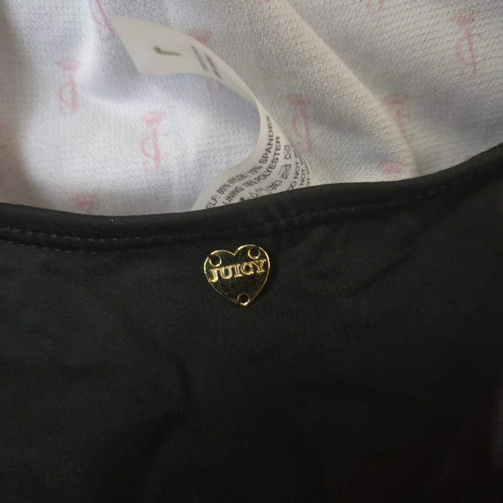 Juicy Couture black label NWT brazilian one piece bathing suit szL - Picture 9 of 9